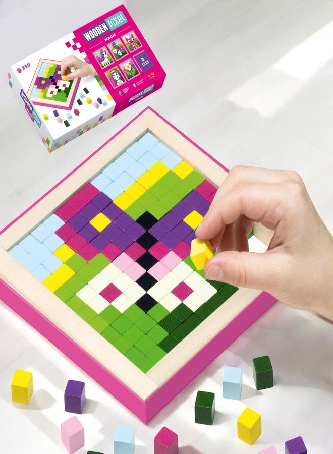 كيوبيكا مكعبات خشبية فسيفسائية من كيوبيكا - أحجية مونتيسوري للأطفال الصغار - أحجية خشبية مكونة من 250 قطعة للأطفال الصغار - أحجية تعليمية مناسبة للسفر للأطفال من عمر سنتين إلى أربع سنوات - خشب معتمد من مجلس رعاية الغابات، دهانات ألمانية مائية - Image 2